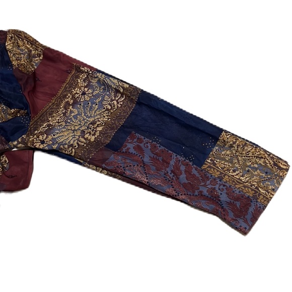 Pride & Joy, High Neckline, Button Down, Long Sleeves Top, Multi Colors, 18 - Picture 3 of 6